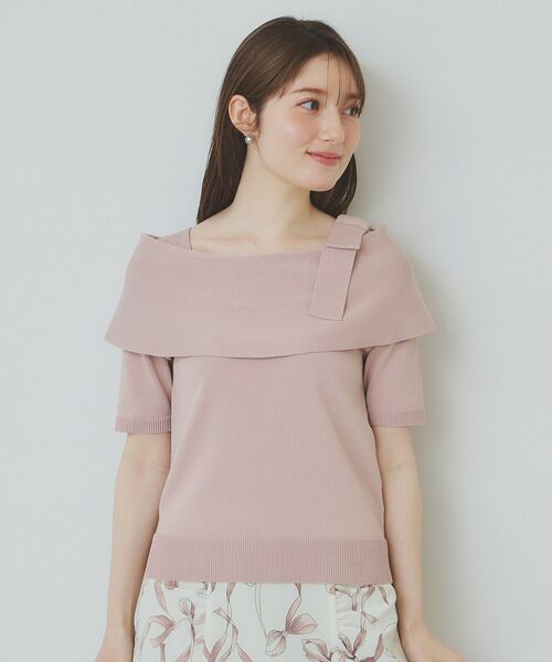 index / インデックス ニット・セーター | アシメリボンオフショルニット【洗濯機洗い可】 | 詳細13