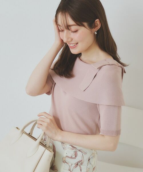 index / インデックス ニット・セーター | アシメリボンオフショルニット【洗濯機洗い可】 | 詳細9