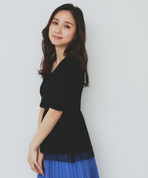 index / インデックス ニット・セーター | シアーレイヤードペプラムニット【洗濯機洗い可】 | 詳細1