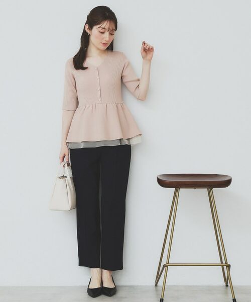 index / インデックス ニット・セーター | シアーレイヤードペプラムニット【洗濯機洗い可】 | 詳細11