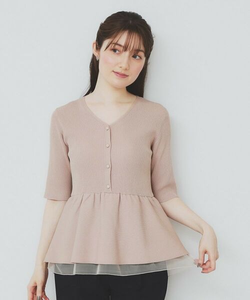 index / インデックス ニット・セーター | シアーレイヤードペプラムニット【洗濯機洗い可】 | 詳細13
