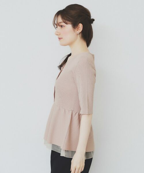 index / インデックス ニット・セーター | シアーレイヤードペプラムニット【洗濯機洗い可】 | 詳細14