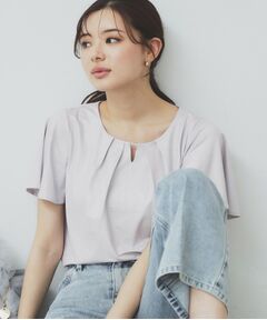 index / インデックス カットソー | ビジュースリットフリルスリーブトップス【洗濯機洗い可】