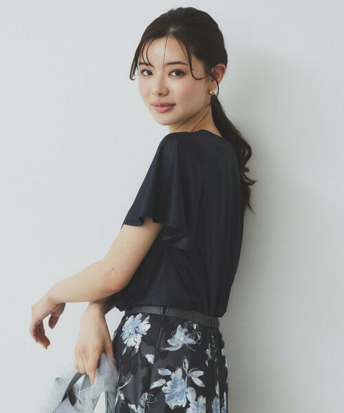 index / インデックス カットソー | ビジュースリットフリルスリーブトップス【洗濯機洗い可】 | 詳細10