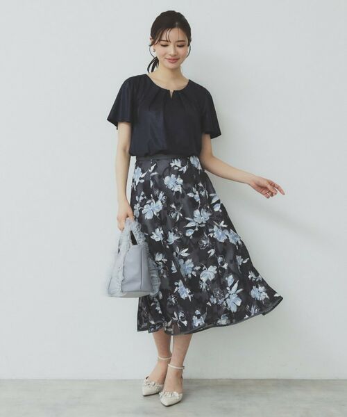 index / インデックス カットソー | ビジュースリットフリルスリーブトップス【洗濯機洗い可】 | 詳細11