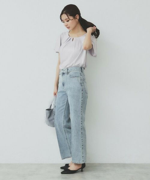 index / インデックス カットソー | ビジュースリットフリルスリーブトップス【洗濯機洗い可】 | 詳細15