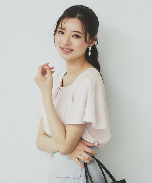 index / インデックス カットソー | ビジュースリットフリルスリーブトップス【洗濯機洗い可】 | 詳細5