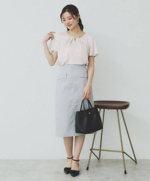 index / インデックス カットソー | ビジュースリットフリルスリーブトップス【洗濯機洗い可】 | 詳細6