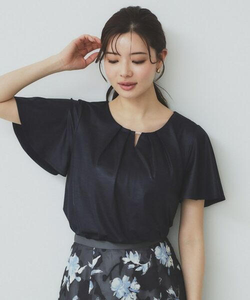 index / インデックス カットソー | ビジュースリットフリルスリーブトップス【洗濯機洗い可】 | 詳細9