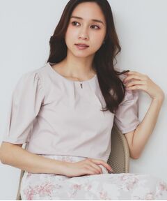 index / インデックス カットソー | フロントパール調タックパフトップス【UV/接触冷感/洗濯機洗い可】