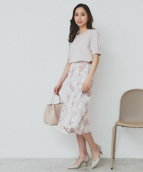 index / インデックス カットソー | フロントパール調タックパフトップス【UV/接触冷感/洗濯機洗い可】 | 詳細10