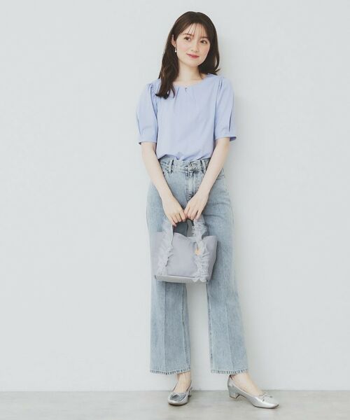 index / インデックス カットソー | フロントパール調タックパフトップス【UV/接触冷感/洗濯機洗い可】 | 詳細15