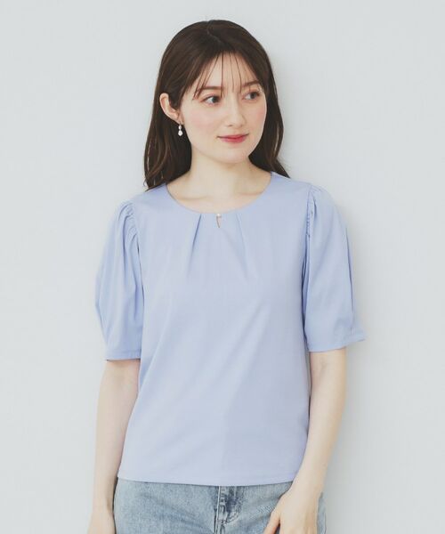 index / インデックス カットソー | フロントパール調タックパフトップス【UV/接触冷感/洗濯機洗い可】 | 詳細17
