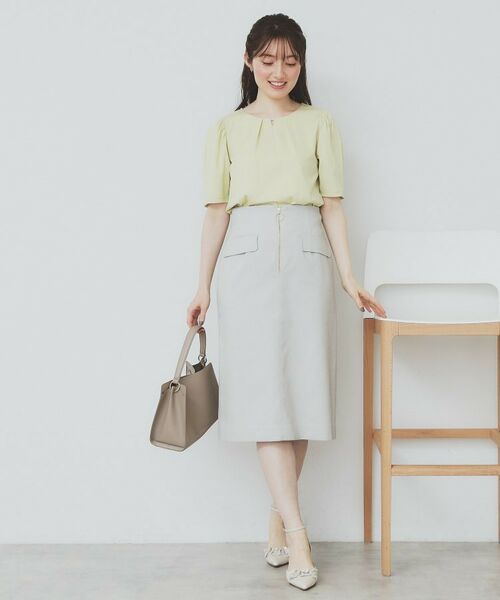 index / インデックス カットソー | フロントパール調タックパフトップス【UV/接触冷感/洗濯機洗い可】 | 詳細6