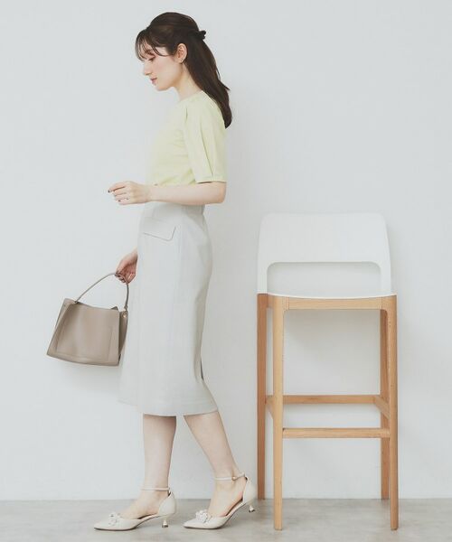 index / インデックス カットソー | フロントパール調タックパフトップス【UV/接触冷感/洗濯機洗い可】 | 詳細7