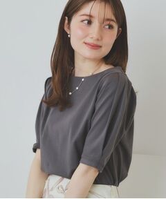 index / インデックス カットソー | 《10色展開/XS-LLサイズ》コットンスムースタックスリーブトップス【UV/接触冷感/洗濯機洗い可】