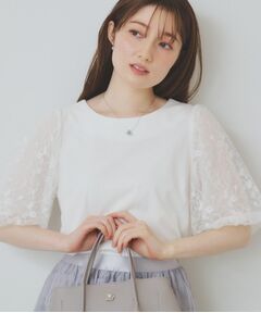 index / インデックス カットソー | シアーバルーンスリーブトップス【洗濯機洗い可/接触冷感】