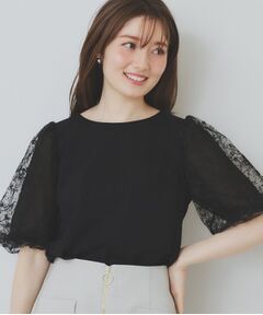 index / インデックス カットソー | シアーバルーンスリーブトップス【洗濯機洗い可/接触冷感】