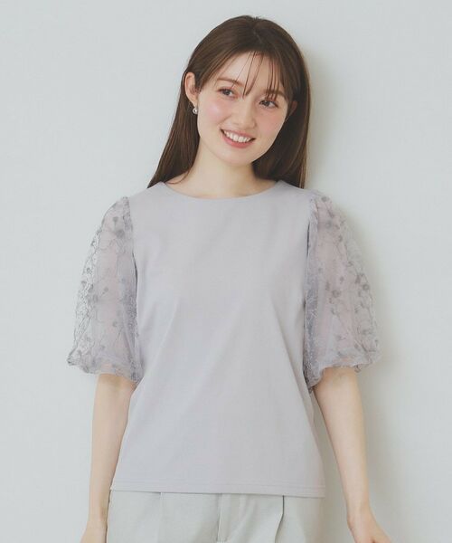 index / インデックス カットソー | シアーバルーンスリーブトップス【洗濯機洗い可/接触冷感】 | 詳細13