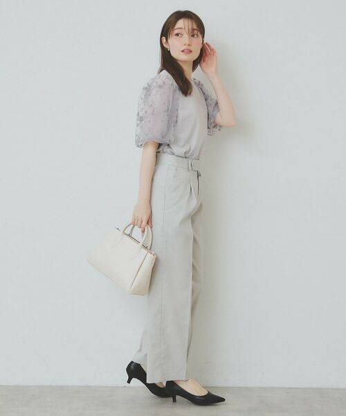 index / インデックス カットソー | シアーバルーンスリーブトップス【洗濯機洗い可/接触冷感】 | 詳細7