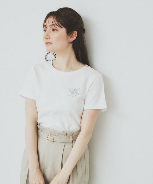 セール】 エンブレム刺繍Tシャツ【UV/接触冷感/洗濯機洗い可