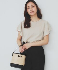 index / インデックス カットソー | バイカラーフレアスリーブトップス【洗濯機洗い可】