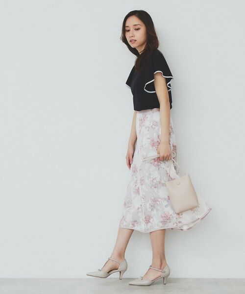 index / インデックス カットソー | バイカラーフレアスリーブトップス【洗濯機洗い可】 | 詳細11