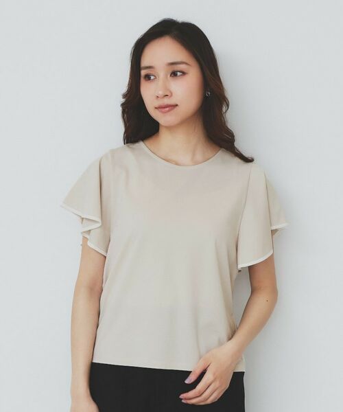 index / インデックス カットソー | バイカラーフレアスリーブトップス【洗濯機洗い可】 | 詳細13