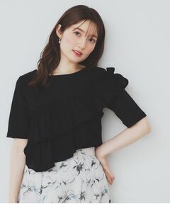 index / インデックス カットソー | アシメフリルトップス【UV/接触冷感/洗濯機洗い可】