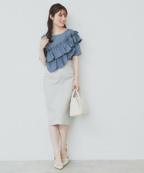 index / インデックス カットソー | アシメフリルトップス【UV/接触冷感/洗濯機洗い可】 | 詳細10