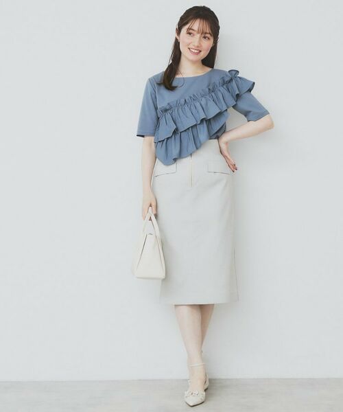 index / インデックス カットソー | アシメフリルトップス【UV/接触冷感/洗濯機洗い可】 | 詳細11