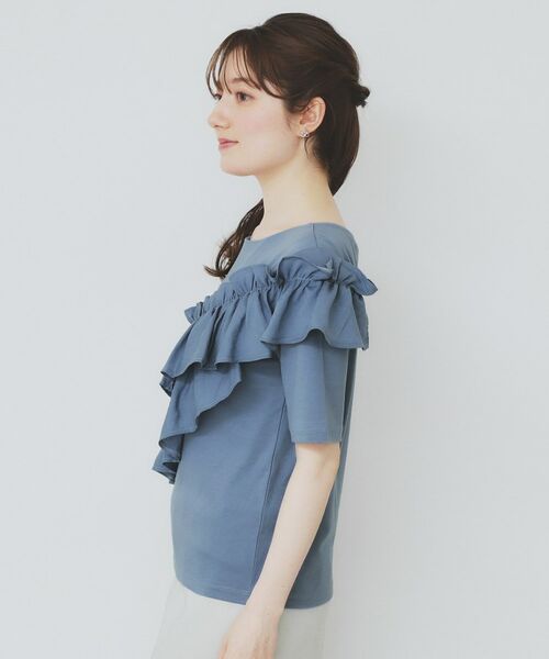 index / インデックス カットソー | アシメフリルトップス【UV/接触冷感/洗濯機洗い可】 | 詳細14
