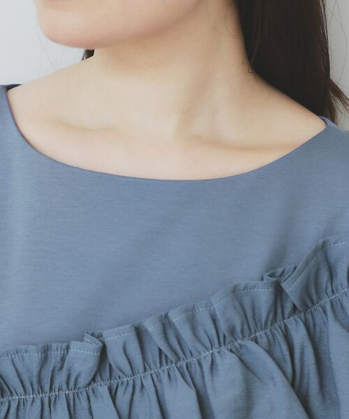 index / インデックス カットソー | アシメフリルトップス【UV/接触冷感/洗濯機洗い可】 | 詳細16