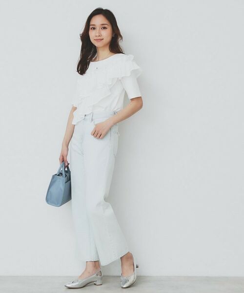 index / インデックス カットソー | アシメフリルトップス【UV/接触冷感/洗濯機洗い可】 | 詳細2