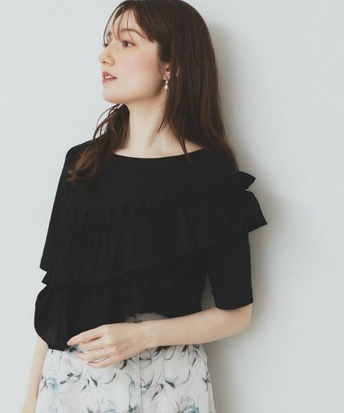 index / インデックス カットソー | アシメフリルトップス【UV/接触冷感/洗濯機洗い可】 | 詳細5