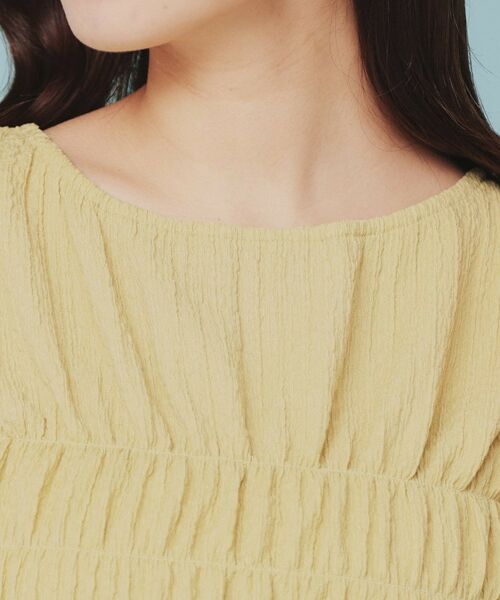 index / インデックス カットソー | シャーリングペプラムトップス【洗濯機洗い可】 | 詳細16