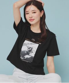 index / インデックス Tシャツ | 箔プリントショート丈Tシャツ【UV/接触冷感/洗濯機洗い可】