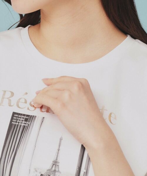 index / インデックス Tシャツ | 箔プリントショート丈Tシャツ【UV/接触冷感/洗濯機洗い可】 | 詳細20