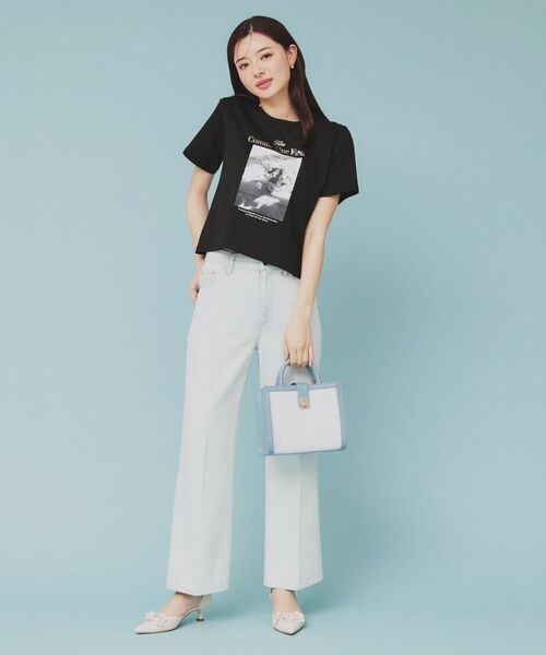 index / インデックス Tシャツ | 箔プリントショート丈Tシャツ【UV/接触冷感/洗濯機洗い可】 | 詳細6