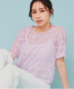 index / インデックス カットソー | チュールフリンジシアートップス【洗える】