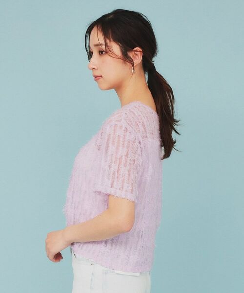 index / インデックス カットソー | チュールフリンジシアートップス【洗える】 | 詳細14
