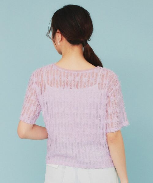 index / インデックス カットソー | チュールフリンジシアートップス【洗える】 | 詳細15