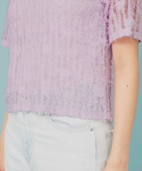 index / インデックス カットソー | チュールフリンジシアートップス【洗える】 | 詳細18