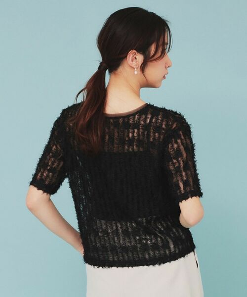 index / インデックス カットソー | チュールフリンジシアートップス【洗える】 | 詳細5