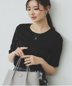 index / インデックス カットソー | ラメリブクルーネックトップス【洗濯機洗い可】