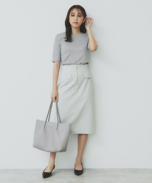 index / インデックス カットソー | ラメリブクルーネックトップス【洗濯機洗い可】 | 詳細10