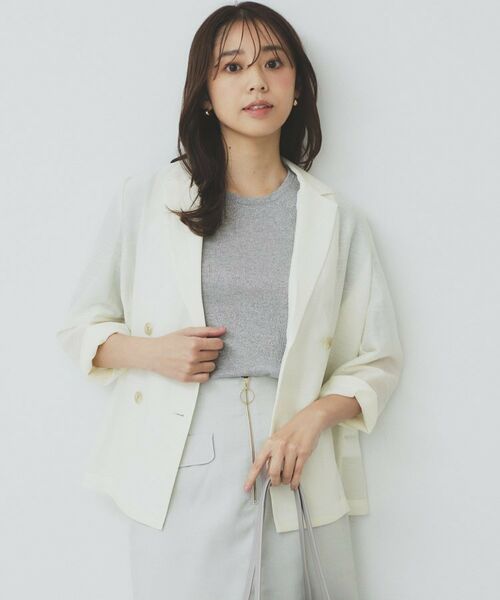 index / インデックス カットソー | ラメリブクルーネックトップス【洗濯機洗い可】 | 詳細11