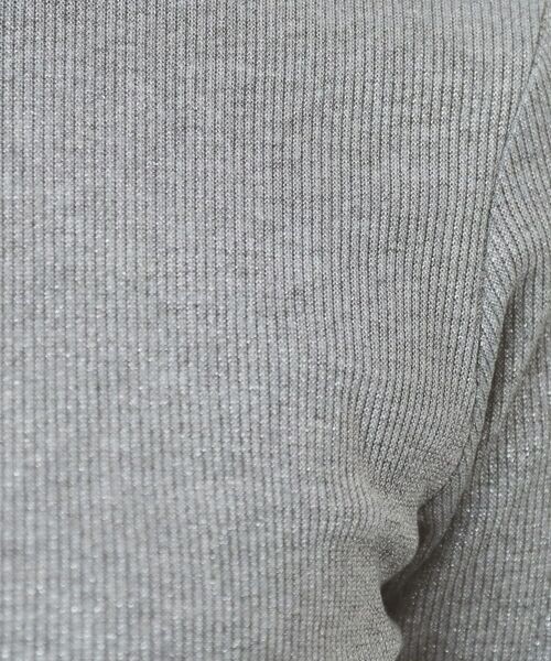 index / インデックス カットソー | ラメリブクルーネックトップス【洗濯機洗い可】 | 詳細13