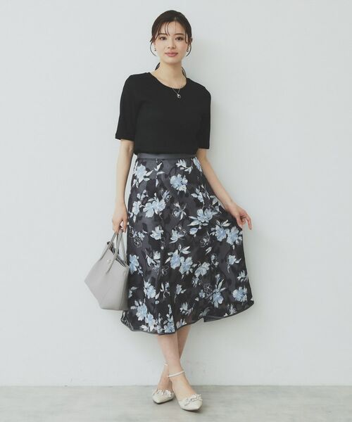 index / インデックス カットソー | ラメリブクルーネックトップス【洗濯機洗い可】 | 詳細15