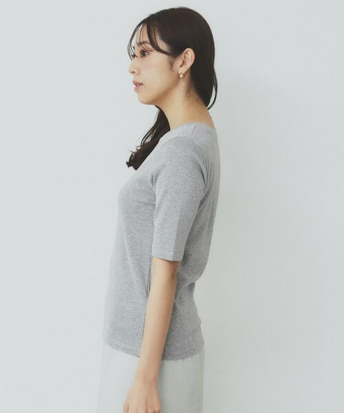 index / インデックス カットソー | ラメリブクルーネックトップス【洗濯機洗い可】 | 詳細19